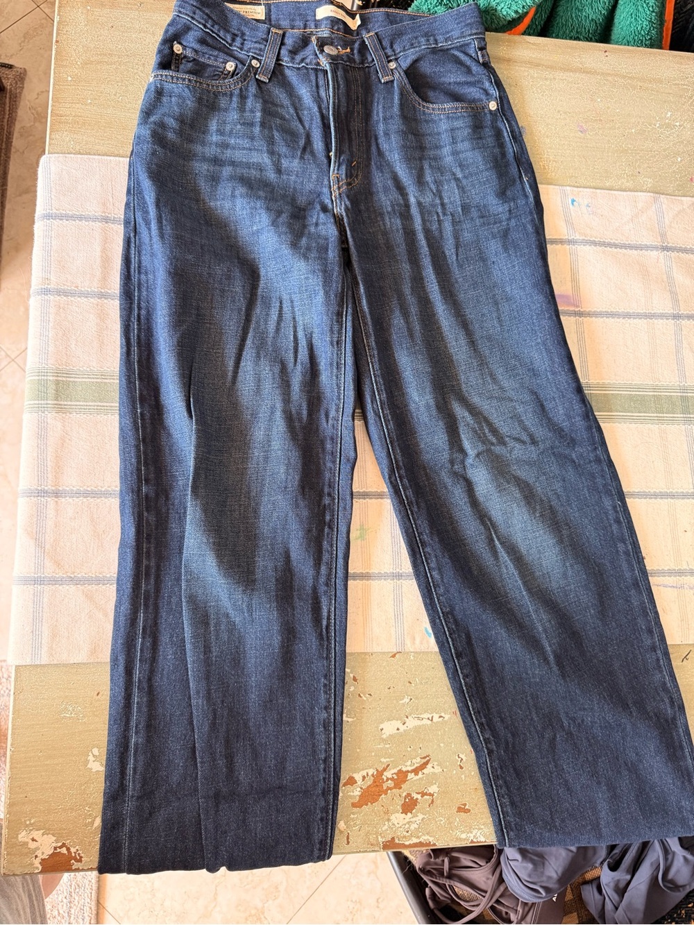 Levi's Women's Boyfriend Jeans - Dark Blue Denim
